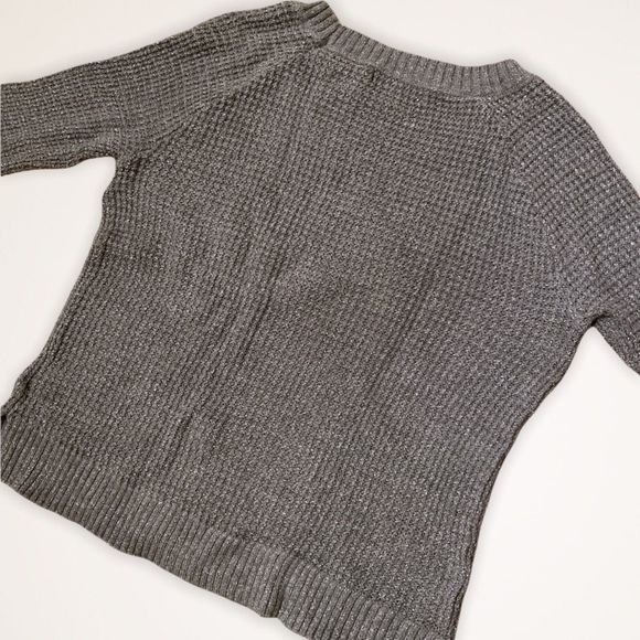 BANANA REPUBLIC Knit Metallic Gray Crewneck Sweater - Picture 6 of 8